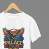White t-shirt with Palace Rules Wembley 2025 or Sweatshirt - Bold Eagle Fan Design