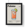Framed Paloma Cocktail - Fresh Tequila Drink - print