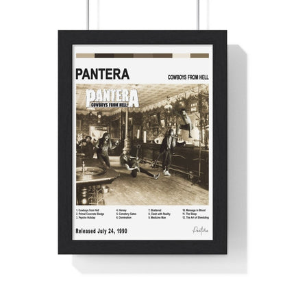 Pantera - Cowboys from Hell Album Cover Poster - Poster Kingz - A5 (unframed) - White - 