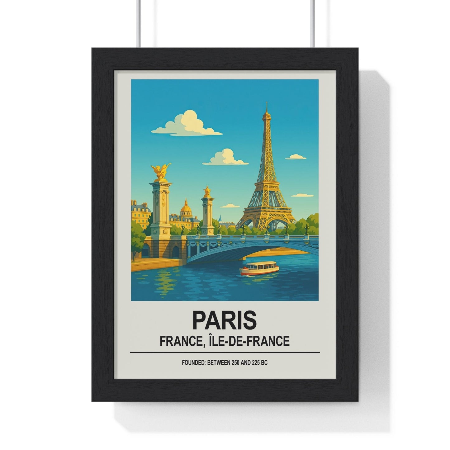 Framed Paris travel poster