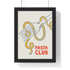 Framed Pasta Club Kitchen Print - Modern Italian Food print