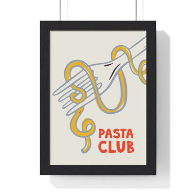 Framed Pasta Club Kitchen Print - Modern Italian Food print