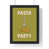 Framed Pasta Party Kitchen Print - Spaghetti Food print