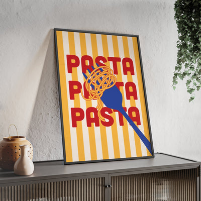 Framed Pasta with Fork - Italian Kitchen print