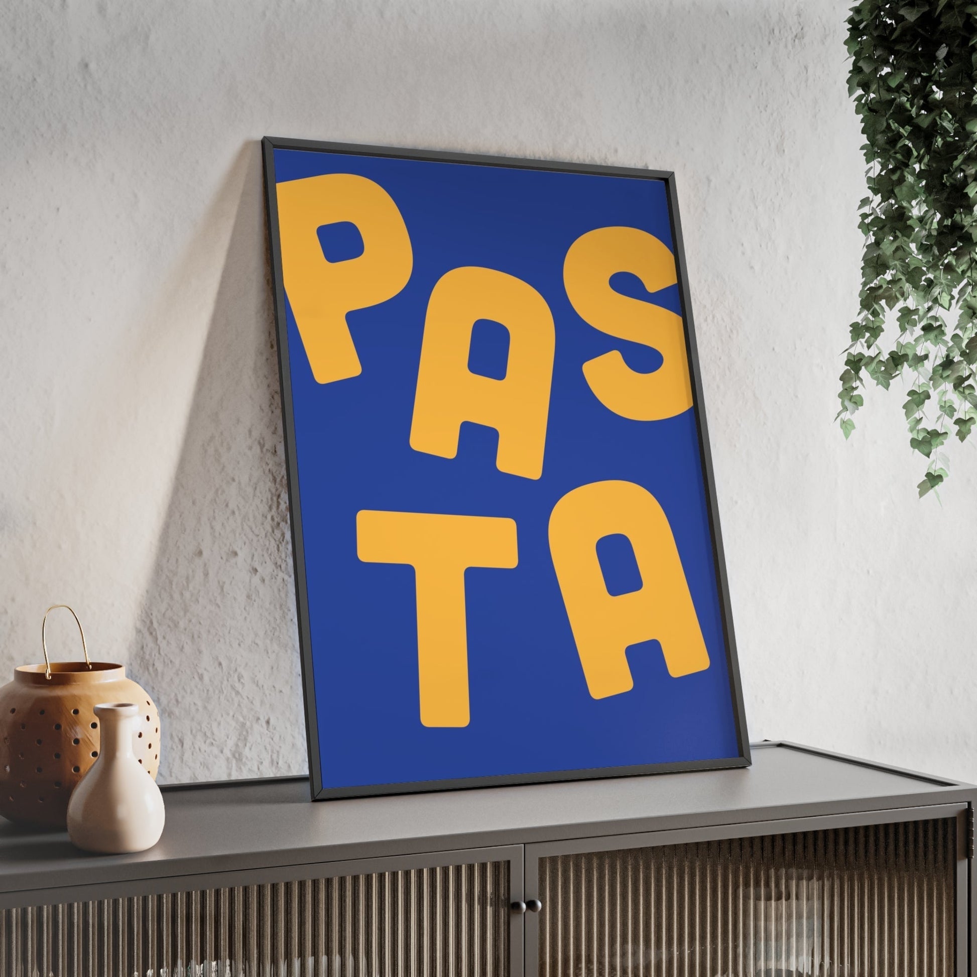 Framed Pasta Typography - Bold Kitchen print