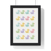 Pastel Rubber Duck Poster | Cute Bathroom Print