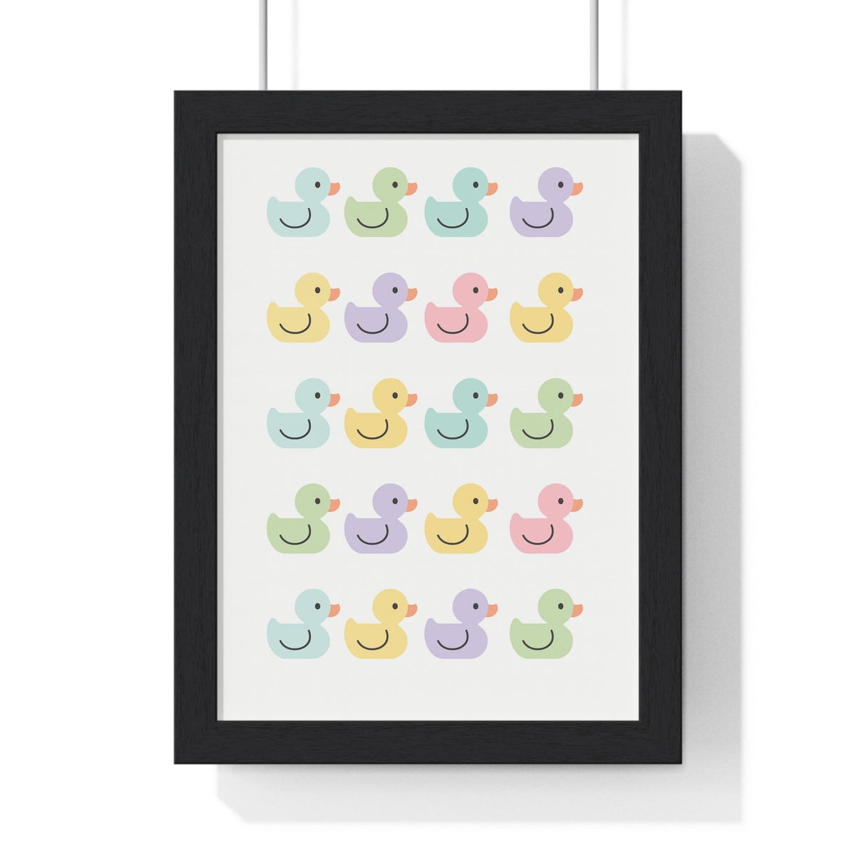 Pastel Rubber Duck Poster | Cute Bathroom Print