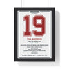 Framed Paul Gascoigne 1990 World Cup Italia 90 poster