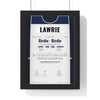 Paul Lawrie Carnoustie 1999 Golf Poster - Caddie Bib Playoff Win Print framed in a black frame, ready to hang