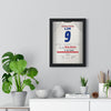 Paul Lim World Darts Championship 1990 Darts Poster - Lakeside Nine-Darter Shirt Print framed on a living room wall