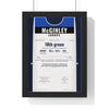 Paul McGinley The Belfry 2002 Golf Poster - Caddie Bib Europe v USA Winning Putt Print framed in a black frame, ready to hang