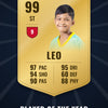 Personalised Football Player Card Print - design detail