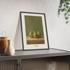 Pears Print framed and leaning on a sideboard