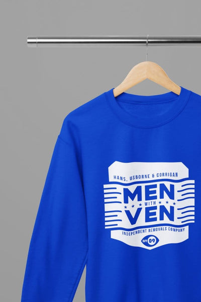 White t-shirt with Peep Show Men With Ven /Sweatshirt Unisex - TV Show Shirt front view
