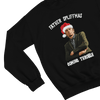 White t-shirt with Peep Show Super Hans Father Spliffmas Christmas Sweater