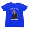 Blue t-shirt with Peep Show Super Hans Father Spliffmas Christmas Sweater