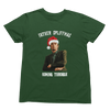 Green t-shirt with Peep Show Super Hans Father Spliffmas Christmas Sweater
