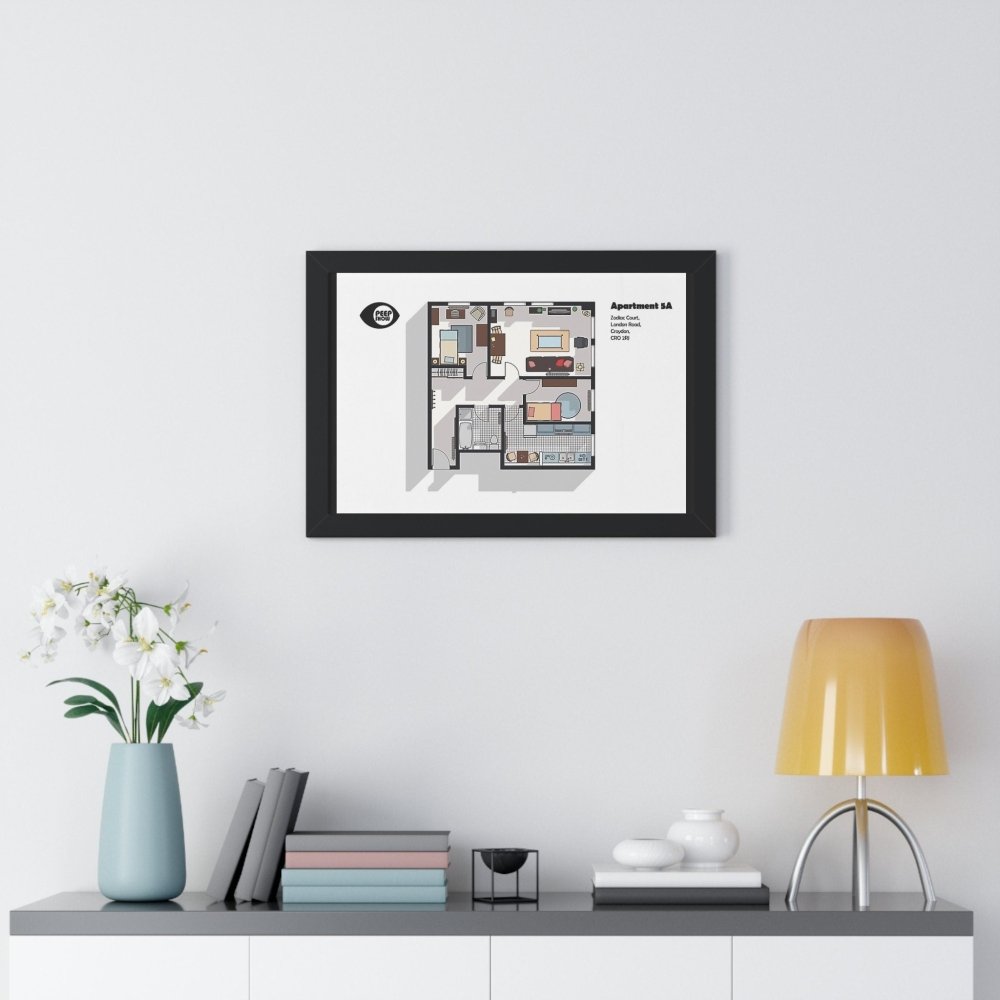 Peep Show UK TV Show Apartment Floor Plan - Poster Kingz