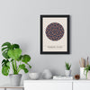 Penrose Tiling print framed on a living room wall