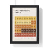 Periodic Table Of Beer Styles print framed in a black frame, ready to hang