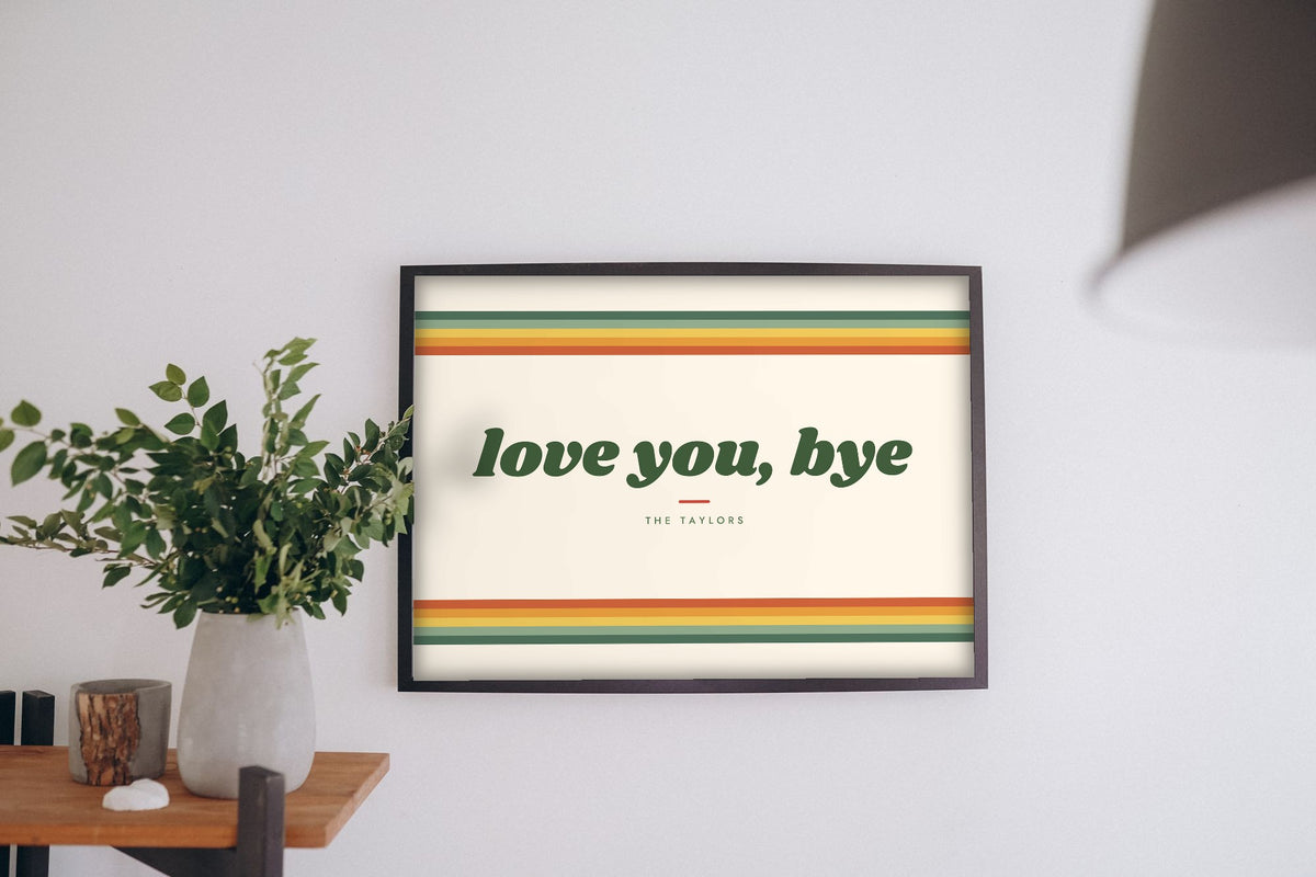 Personalised Above Door Print - hanging above the front door