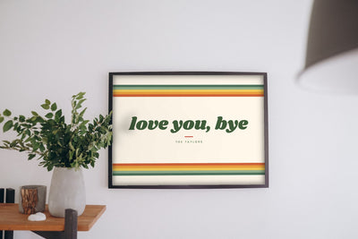 Personalised Above Door Print - hanging above the front door