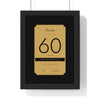Personalised Aged to Perfection Print - framed black and gold 60th version