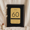 Personalised Aged to Perfection Print - black and gold 60th version