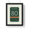 Personalised Aged to Perfection Print - framed forest green 80th for Grandad