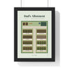 Personalised Allotment Print - framed sage allotment plan print, Dad's Allotment, Plot 14