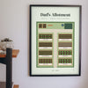 Personalised Allotment Print - on the kitchen wall