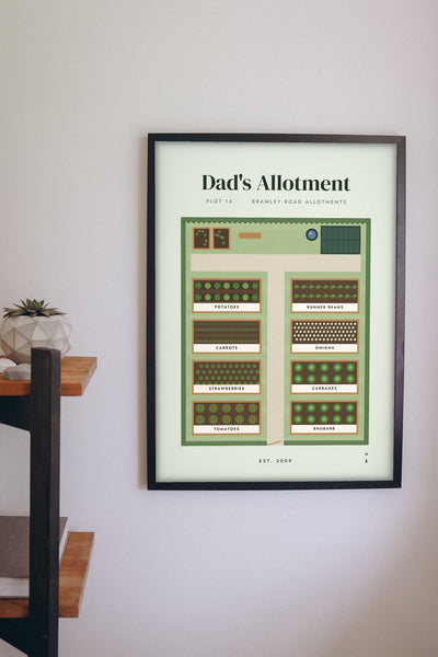 Personalised Allotment Print - on the kitchen wall