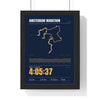 Personalised Amsterdam Marathon Print - framed stats style Amsterdam Marathon print with elevation profile