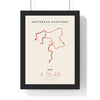 Personalised Amsterdam Marathon Print - framed minimal Amsterdam Marathon route print
