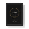 Personalised Auntie Print - black and gold Aunt Priya version