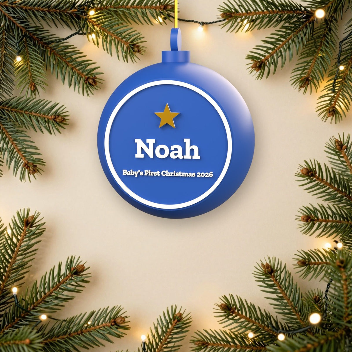 Personalised Baby's First Christmas Bauble - another colour choice