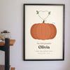 Personalised Baby's First Halloween Print - first Halloween print on a nursery wall