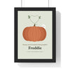 Personalised Baby's First Halloween Print - terracotta pumpkin on sage for grandparents