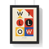 Personalised Bauhaus Name Print - framed Bauhaus name print spelling Willow
