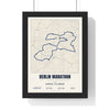 Personalised Berlin Marathon Print - framed street map Berlin Marathon route print with name and finish time