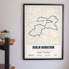 Personalised Berlin Marathon Print - Berlin Marathon route print on the hallway wall