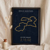 Personalised Berlin Marathon Print - night style Berlin Marathon print, the course glowing on a dark ground
