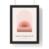 Personalised Boho Sunset Arch Print - framed blush ruby anniversary sunset arch print