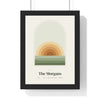 Personalised Boho Sunset Arch Print - framed sage new home sunset arch print