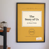 Personalised Book Cover Print - book cover print on the living room wall