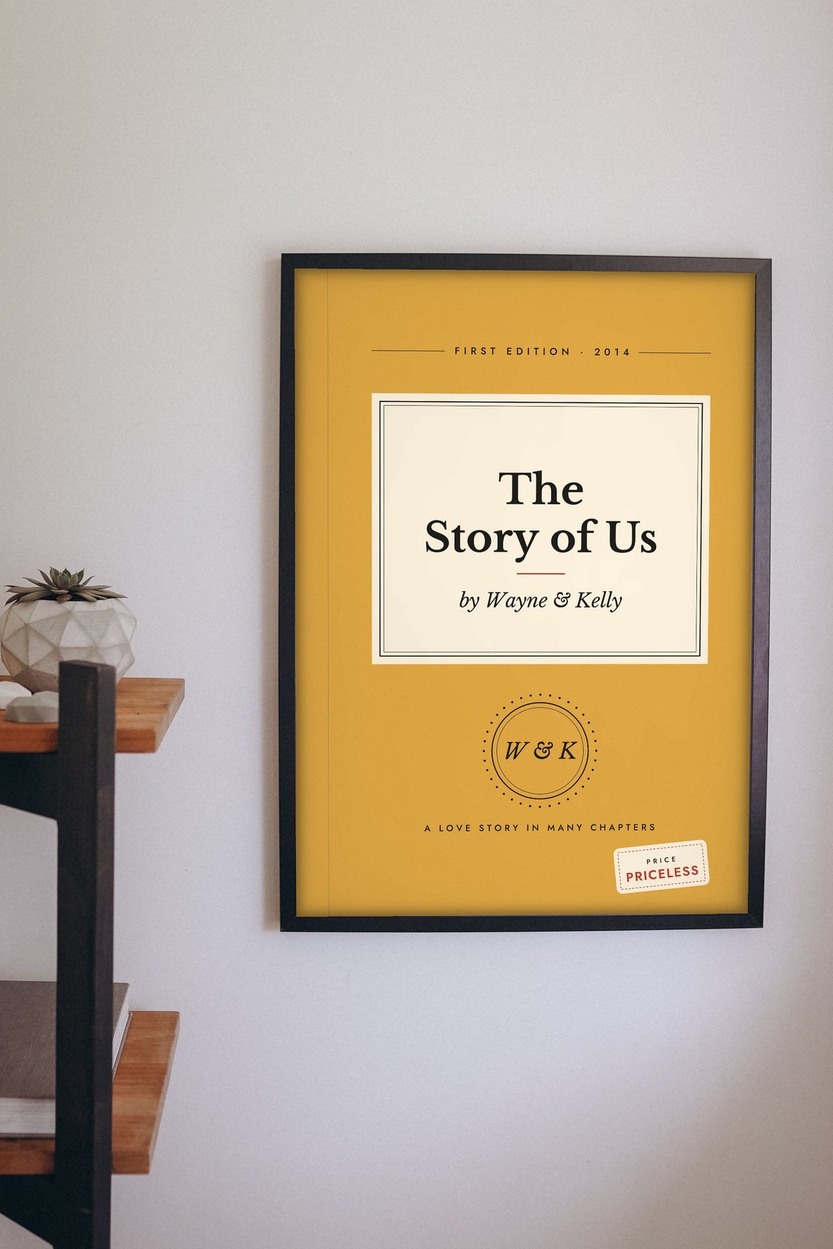 Personalised Book Cover Print - book cover print on the living room wall