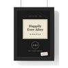 Personalised Book Cover Print - framed black wedding version
