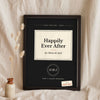 Personalised Book Cover Print - black Happily Ever After book cover print
