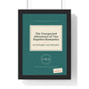 Personalised Book Cover Print - framed teal version with a long title