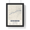 Personalised Boston Marathon Print - framed street map Boston Marathon route print with name and finish time